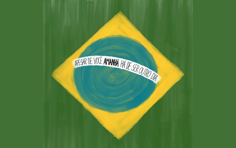 Ilustração da bandeira do Brasil por Igor Weyne