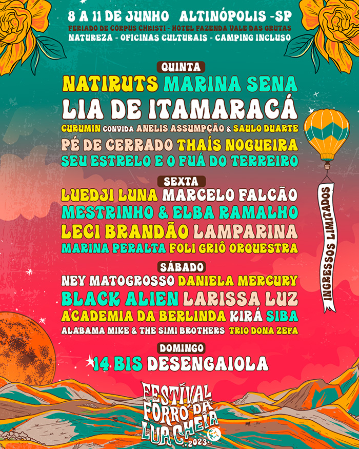 Ilustração do Festival Forró da Lua Cheia 2023