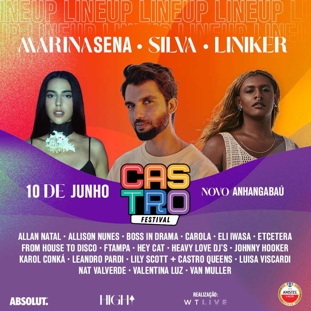 Fotografia colorida de Castro Festival 2023 com Marina Sena - Silva e Liniker