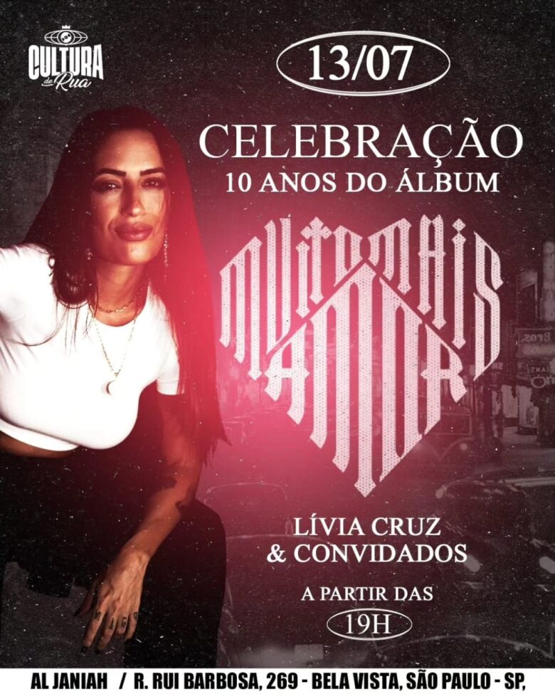 Imagem colorida de Lívia Cruz - 10 anos do álbum Muito Mais Amor - Divulgação