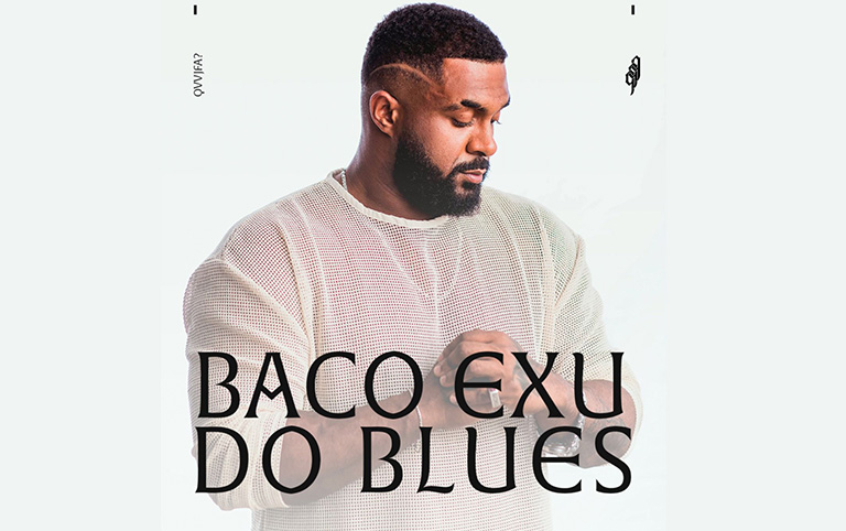 Fotografia colorida de Baco Exu do Blues - Divulgação - Espaço Unimed