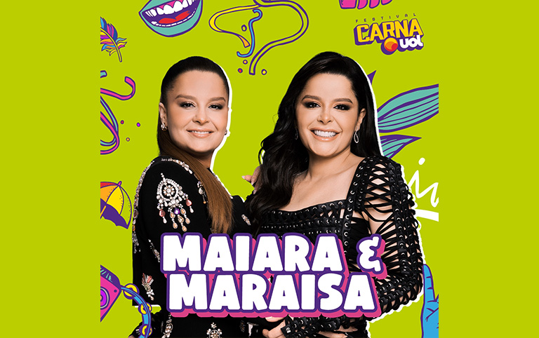 Fotografia colorida de Maiara e Maraisa para o Carnauol 2024 - Divulgação 