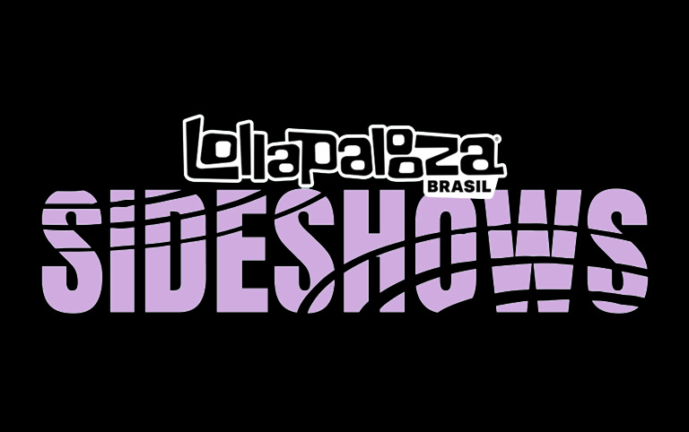Ilustração colorida com o logotipo do festival Lollapalooza Brasil 2024 - SideShows - Divulgação