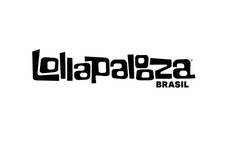 Ilustração em preto e branco com logo do Lollapalooza Brasil - Divulgação