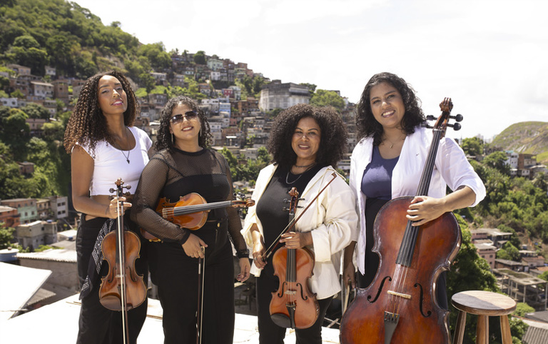 Fotografia colorida de Quarteto Zuri - Divulgação Women's Music Event 2024