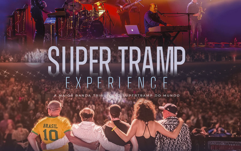 Arte colorida de Supertramp Experience Tour Brasil 2024 - Divulgação