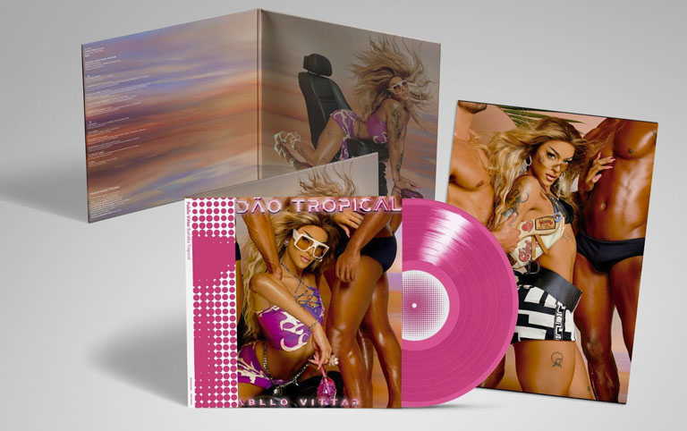 Arte colorida do vinil de batidão tropical volume 1 de pabllo vittar