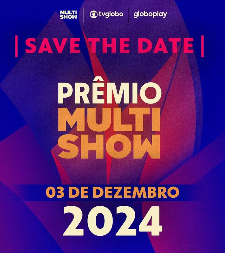 Arte colorida do Prêmio Multishow 2024 - por Globo